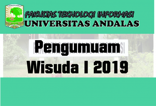 Pengumuman Wisuda I 2019