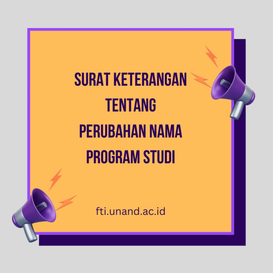 Surat Keterangan tentang Perubahan Nama Program Studi