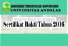 Sertifikat Bakti Tahun 2016