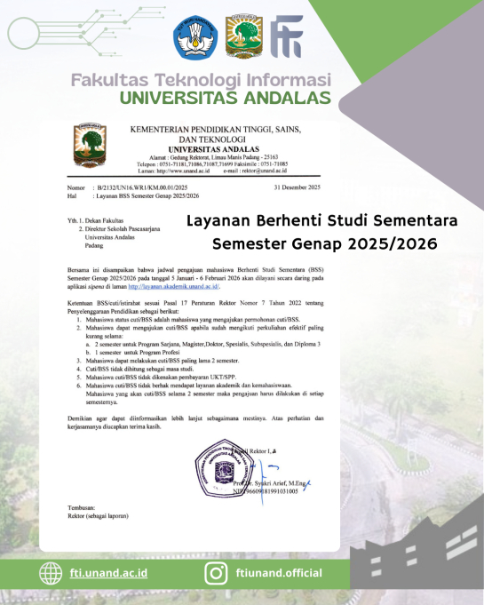 Layanan Berhenti Studi Sementara  Semester Genap 2025/2026
